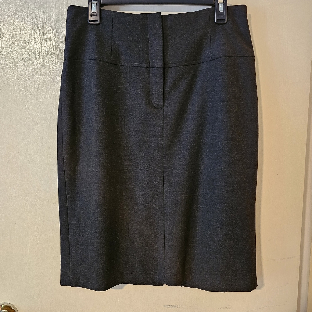 Charcoal gray pencil skirt